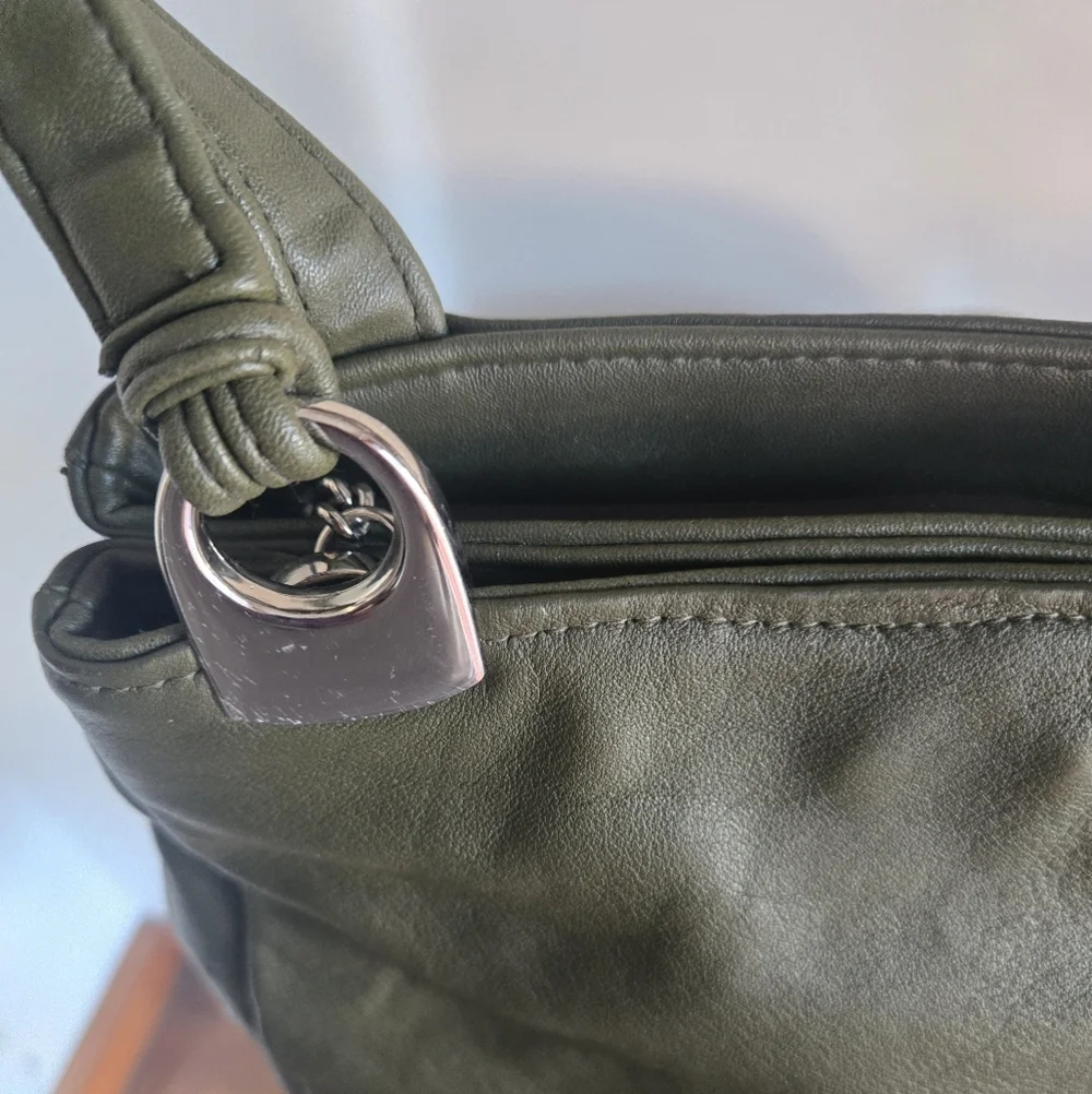 Giani Bernini Forest Green Soft Leather Shoulder Bag